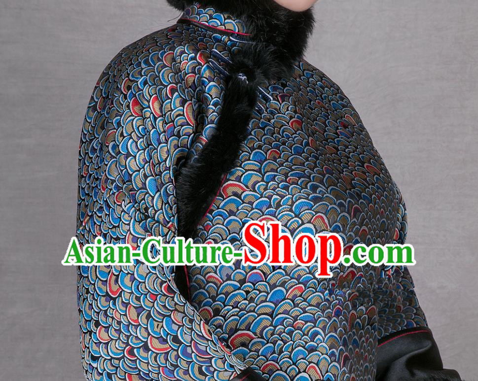Asian Chinese Traditional Satin Dragon Scale Silk Fabric, Top Grade Nanjing Brocade Tang Suit Hanfu Fabric Cheongsam Cloth Material