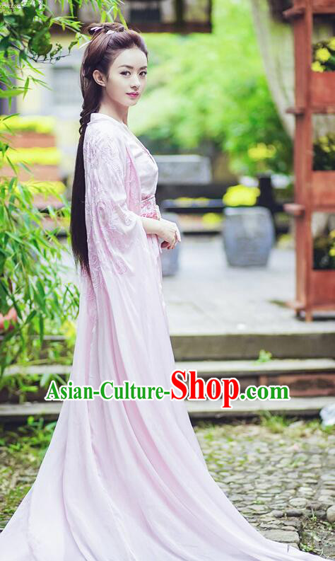 Asian Chinese Traditional Northern and Southern Dynasties Young Lady Costume and Headpiece Complete Set, Princess Agents China Elegant Hanfu Embroidery Dress