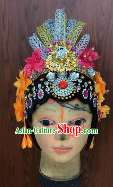 Traditional Chinese Beijing Opera Headdress, Ancient China Beijing Opera Dance Hair Accessories Headwear for Women