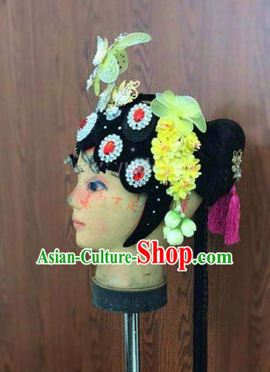 Traditional Chinese Yangge Fan Dancing Costume Modern dancing Dress Clothing and Headwear