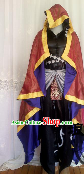 Asian Chinese Traditional Cospaly Costume, China Elegant Hanfu Swordsman Clothing for Men