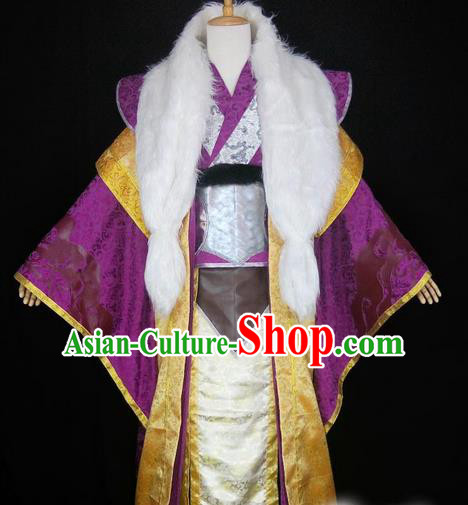 Asian Chinese Traditional Cospaly Han Dynasty Royal Highness Costume, China Elegant Hanfu Nobility Childe Green Robe Clothing for Men