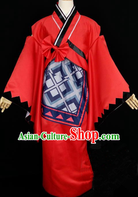 Asian Chinese Traditional Cospaly Han Dynasty Empress Costume, China Elegant Hanfu Peri Red Dress Clothing for Women