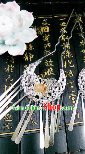 Traditional Handmade Chinese Ancient Classical Hair Accessories, Step Shake Hair Sticks, Hair Fascinators Hairpins for Women