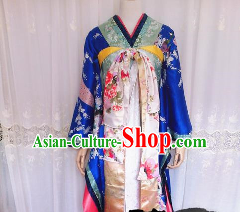 Asian Chinese Traditional Cospaly Tang Dynasty Oiran Costume, China Elegant Hanfu Palace Lady Dress Clothing for Women