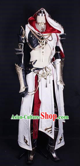 Asian Chinese Traditional Cospaly Costume Customization Ming Dynasty Royal Highness Costume, China Elegant Hanfu Swordsman Armour Clothing for Men