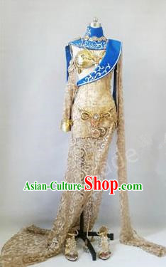 Asian Chinese Traditional Cospaly Costume Customization Beggars Sect Dress Costume, China Elegant Hanfu Swordsman Clothing for Women