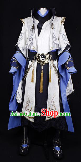 Asian Chinese Traditional Cospaly Costume Customization Prince Kawaler Costume, China Elegant Hanfu Swordsman Clothing for Men