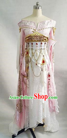 Asian Chinese Traditional Cospaly Costume Customization Tang Dynasty Palace Lady Dance Costume, China Elegant Hanfu Princess Dress Clothing for Women