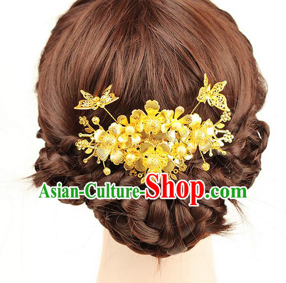 Traditional Handmade Chinese Ancient Classical Hair Accessories Hair Comb, Step Shake Hair Sticks Hair Fascinators Hairpins for Women