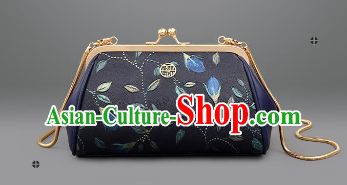 Traditional Handmade Asian Chinese Element Embroidered Clutch Chain Bags National Evening Dress Handbag for Women