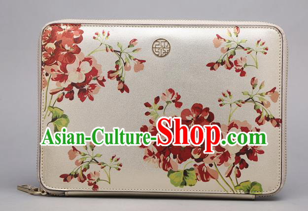 Traditional Handmade Asian Chinese Element Printing Wallet National Handbag Purse for Women