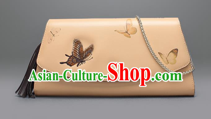 Traditional Handmade Asian Chinese Element Embroidery Butterfly Wallet National Handbag Purse for Women