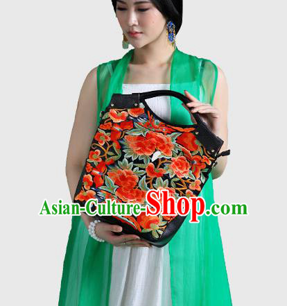 Traditional Chinese Accessories National Embroidery Red Bags China Handbag for Women