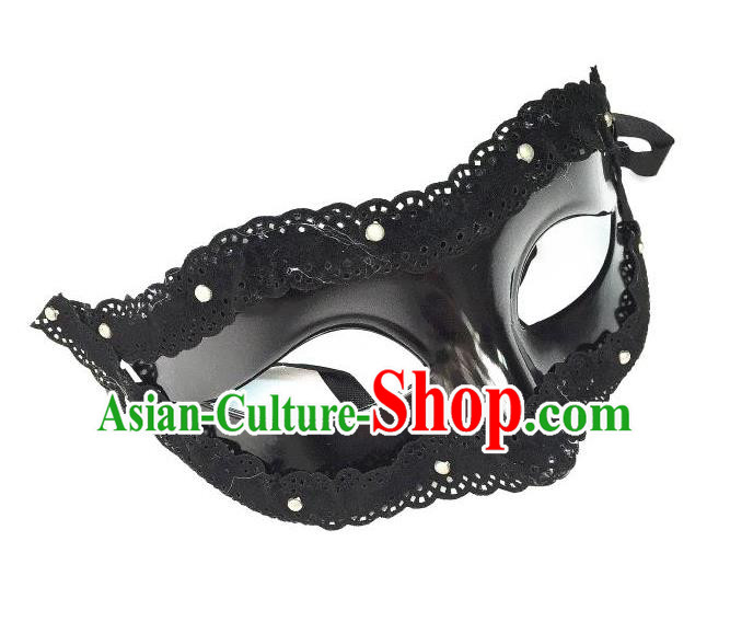 Top Grade Halloween Masquerade Ceremonial Occasions Handmade Model Show Crystal Mask Headwear, Brazilian Carnival Lace Mask for Men