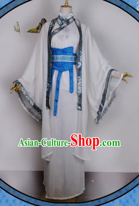 Chinese Ancient Cosplay Han Dynasty Prince Costumes, Chinese Traditional Hanfu Dress Clothing Chinese Royal Highness Costume for Men
