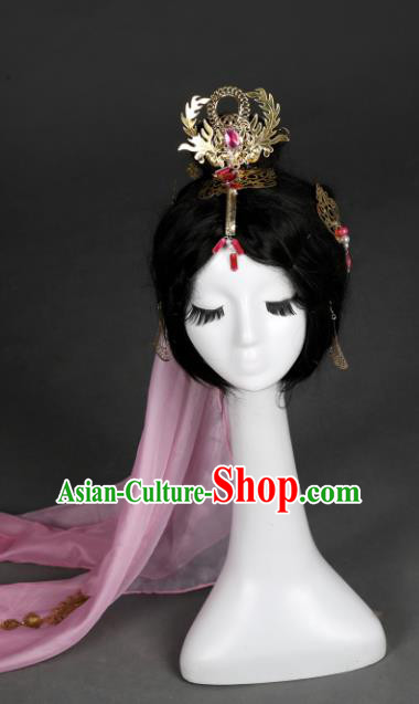 Traditional Handmade Chinese Ancient Classical Hair Accessories Princess Headwear Phoenix Coronet, China Princess Hairpins Headband for Women