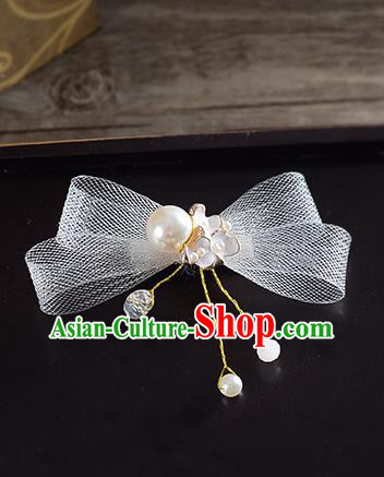 Traditional Handmade Chinese Ancient Classical Wedding Hair Accessories Bride Bowknot Hair Stick, China Princess Hairpins Headwear for Women
