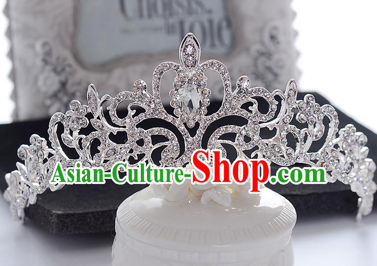 Top Grade Handmade Chinese Classical Hair Accessories Baroque Style Headband Crystal Princess Royal Crown, Hair Sticks Hair Jewellery Hair Clasp for Women