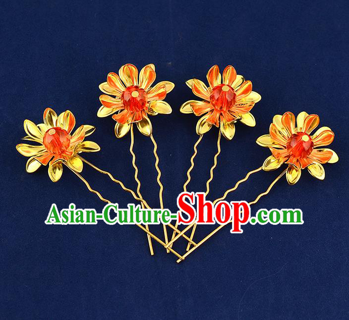 Traditional Handmade Chinese Ancient Classical Hair Accessories Xiuhe Suit Flower Hairpin Hair Comb, Hair Sticks Hair Jewellery Hair Fascinators for Women