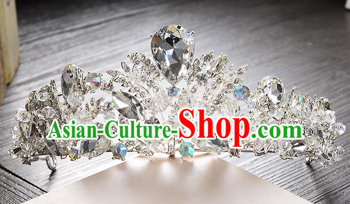 Top Grade Handmade Chinese Classical Hair Accessories Baroque Style Crystal Royal Crown, Hair Sticks Hair Jewellery Hair Clasp for Women