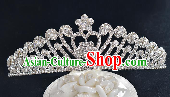 Top Grade Handmade Chinese Classical Hair Accessories Baroque Style Crystal Star Princess Royal Crown, Hair Sticks Hair Jewellery Hair Clasp for Women