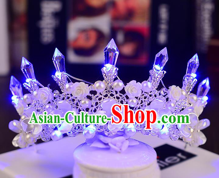 Top Grade Handmade Chinese Classical Hair Accessories Baroque Style Shine Crystal Queen Royal Crown, Hair Sticks Hair Jewellery Hair Clasp for Women