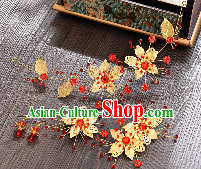 Traditional Handmade Chinese Ancient Classical Hair Accessories Xiuhe Suit Hair Clasp, Hair Sticks Hair Jewellery Hair Fascinators for Women