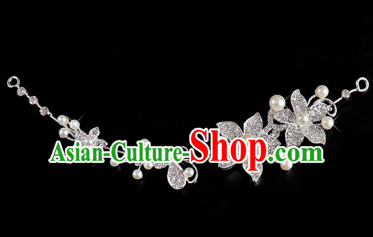 Top Grade Handmade Chinese Classical Hair Accessories Baroque Style Wedding Crystal Hair Clasp Headband Bride Headwear for Women