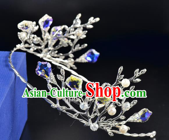 Top Grade Handmade Hair Accessories Baroque Style Wedding Crystal Royal Crown, Bride Princess Hair Kether Jewellery Imperial Crown for Women