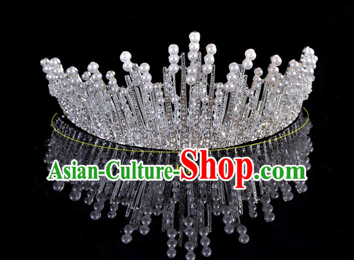 Top Grade Handmade Hair Accessories Baroque Style Palace Princess Wedding Crystal Vintage Royal Crown, Bride Hair Kether Jewellery Imperial Crown for Women