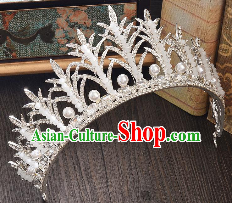 Top Grade Handmade Hair Accessories Baroque Style Wedding Princess Full Dress Crystal Beads Royal Crown, Bride Toast Hair Kether Jewellery Imperial Crown for Women