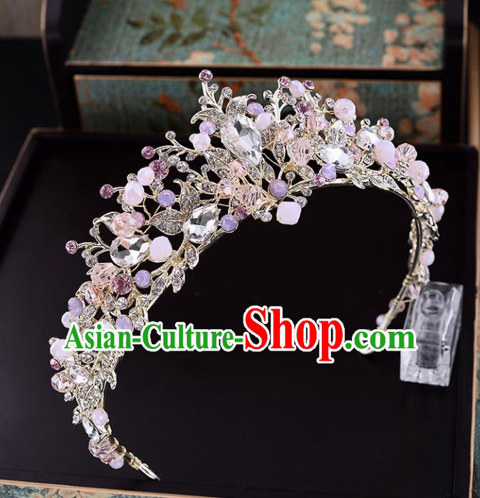 Top Grade Handmade Hair Accessories Baroque Luxury Crystal Royal Crown, Bride Wedding Hair Kether Jewellery Princess Imperial Crown for Women