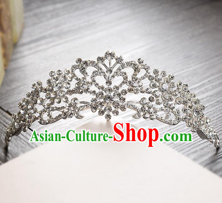 Top Grade Handmade Hair Accessories Baroque Princess Crystal Royal Crown, Bride Wedding Hair Jewellery Princess Imperial Crown for Women