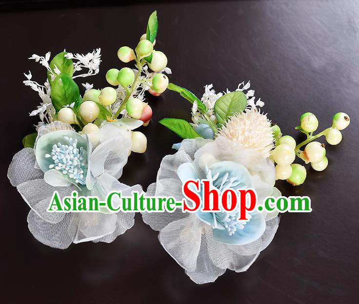 Top Grade Handmade Chinese Classical Hair Accessories Princess Wedding Baroque Headwear Flowers Hair Claw Hair Claw for Women