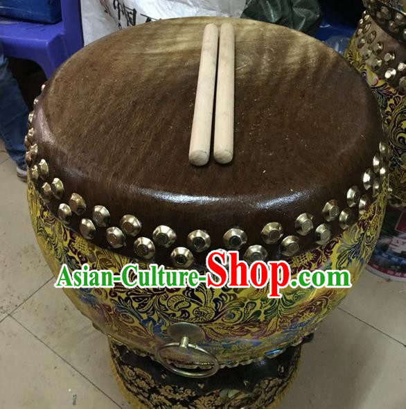 Dragon Dance Lion Dance Golden Drum Cowhide Drum Cart Musical Instrument Tupan Complete Set