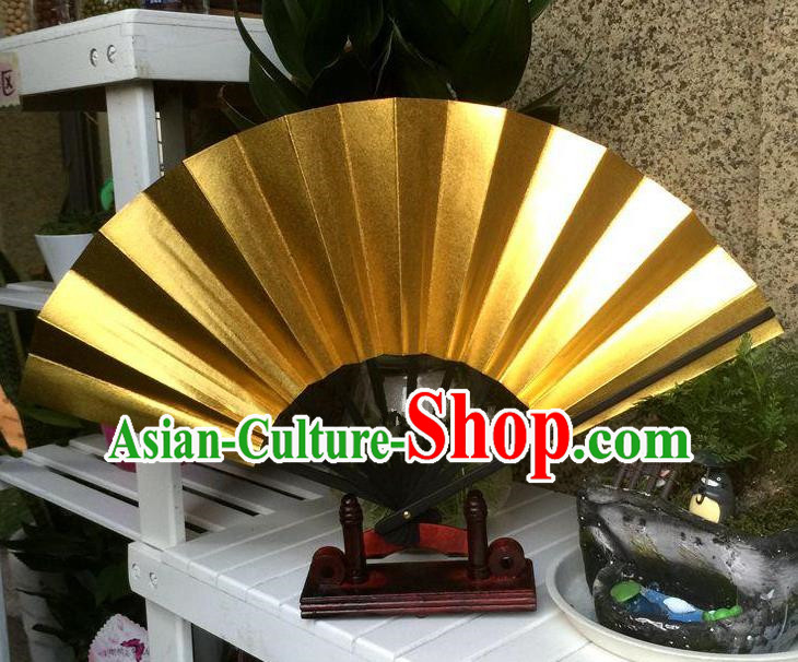 Traditional Chinese Crafts Folding Fan China Sensu Golden Fan