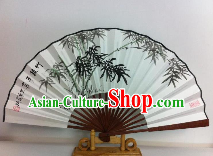 Traditional Chinese Crafts Peking Opera Folding Fan China Sensu Printing Bamboo White Paper Fan for Women