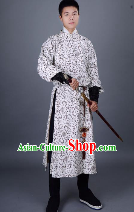 Traditional Chinese Tang Dynasty Minister Costume, China Ancient Hanfu Swordsman Clothing for Men