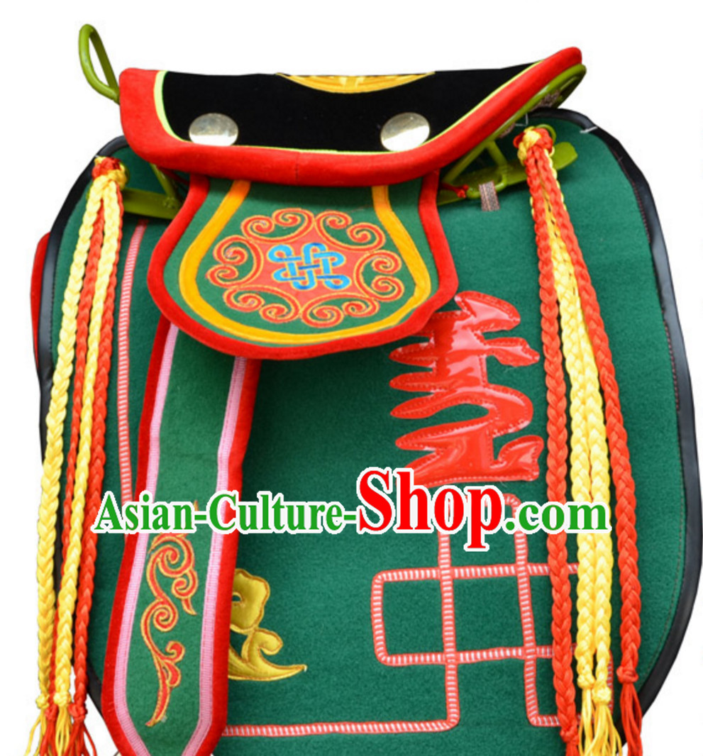 Traditional Chinese Classical Style Handmade Mongolian Saddle Covering Horse Track Set