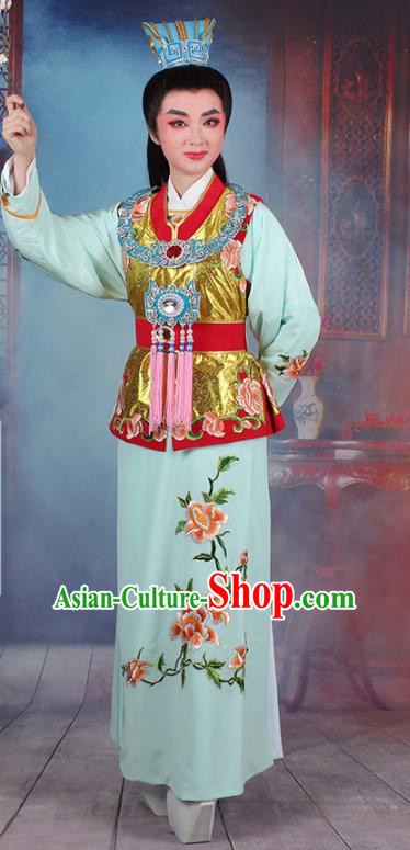 Traditional China Beijing Opera Niche Costume Lang Scholar Embroidered Robe and Headwear, Ancient Chinese Peking Opera Jia Baoyu Embroidery Clothing