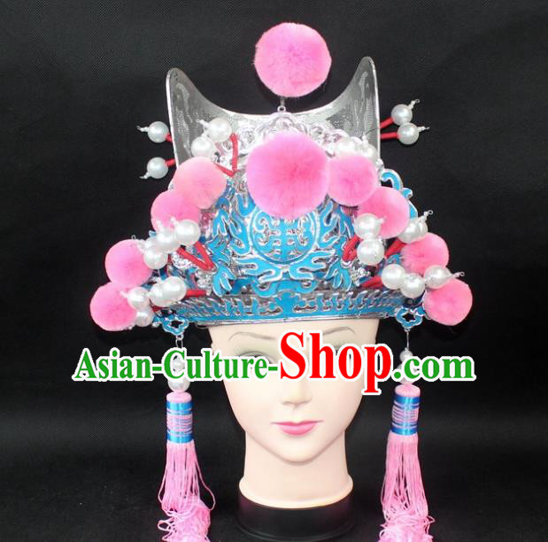 Traditional China Beijing Opera Lang Scholar Niche Hat, Ancient Chinese Peking Opera Eunuch Cap Headwear Prime Minister Hat