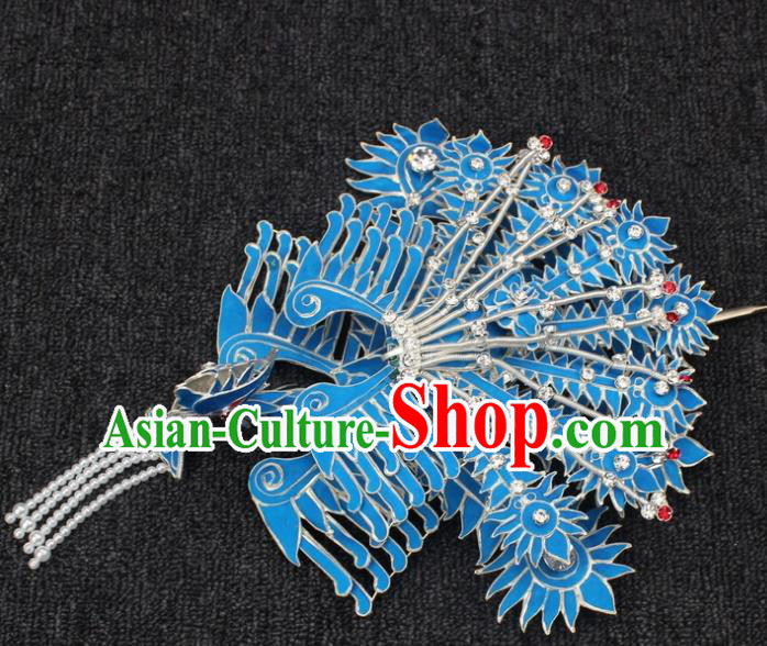 Traditional China Beijing Opera Young Lady Hair Accessories, Ancient Chinese Peking Opera Hua Tan Diva Phoenix Hairpins