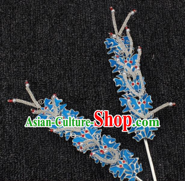 Traditional China Beijing Opera Young Lady Hair Accessories, Ancient Chinese Peking Opera Hua Tan Diva Butterfly Hairpins