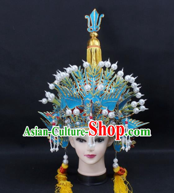 Traditional China Beijing Opera Young Lady Hair Accessories Empress Phoenix Coronet, Ancient Chinese Peking Opera Hua Tan Headwear Diva Hat