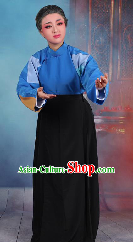 Traditional China Beijing Opera Old Women Costume Beggar Woman Dress, Ancient Chinese Peking Opera Pantaloon Clothing