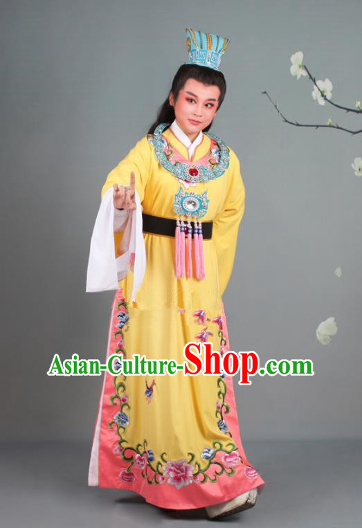 Traditional China Beijing Opera Niche Costume Gifted Scholar Embroidered Robe and Hat Ancient Chinese Peking Opera Embroidery Clothing