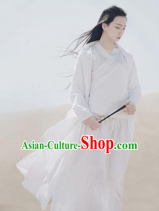 Traditional Chinese Han Dynasty Female Costume, Elegant Hanfu Clothing Chinese Ancient Heroic Woman Dress Clothing