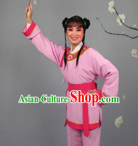 Top Grade Professional Beijing Opera Livehand Pink Costume, Traditional Ancient Chinese Peking Opera Lad Boy Book Clothing