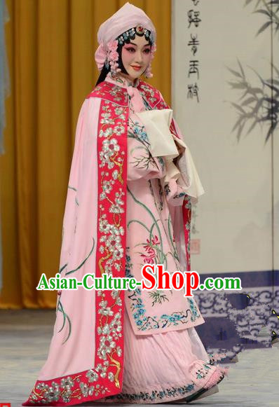 Top Grade Professional Beijing Opera Palace Lady Costume Hua Tan Embroidered Cloak, Traditional Ancient Chinese Peking Opera Diva Embroidery Mantle